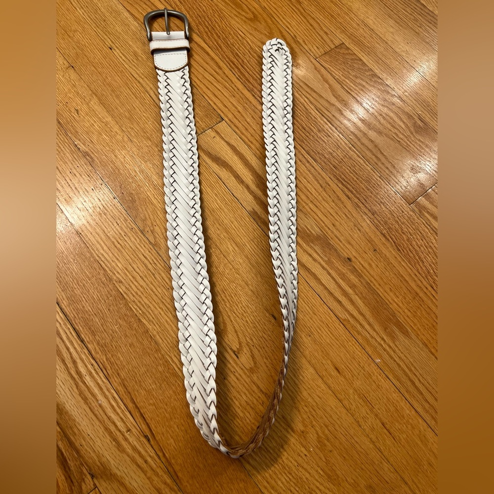 Coldwater creek leather braided belt